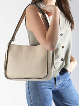 Sac Port� �paule M Foudre Cuir Etrier Beige foudre EFOD087M-vue-porte