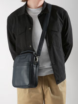 Sac Bandoulire Flandres Cuir Etrier Bleu flandres EFLA732M-vue-porte