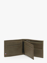 Leather Wallet Oil Etrier Green oil EOIL438-vue-porte