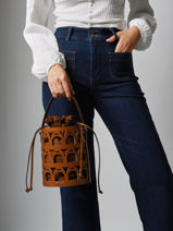 Sac Seau Epona Cuir Etrier Marron epona EEPO136M-vue-porte