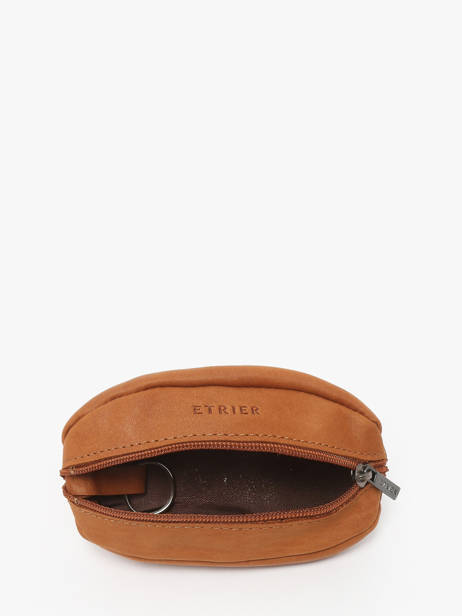 Coin Purse Oil Leather Etrier Brown oil EOIL041 other view 1
