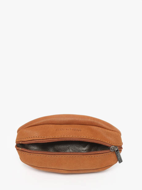 Coin Purse Oil Leather Etrier Brown oil EOIL041 other view 2
